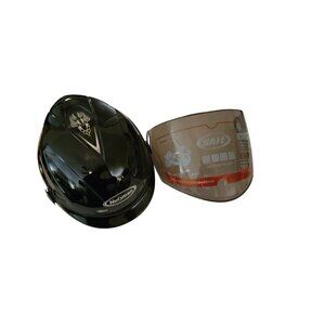 Nuoman Black Bicycle Helmet w/ Tribal Graphics + New Removable Visor